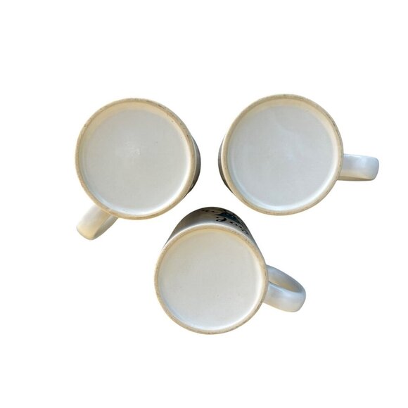 Set Of 3 Holiday-Themed Ceramic Mugs With Colorful Interiors - Peace Joy & Hope - Picture 9 of 12